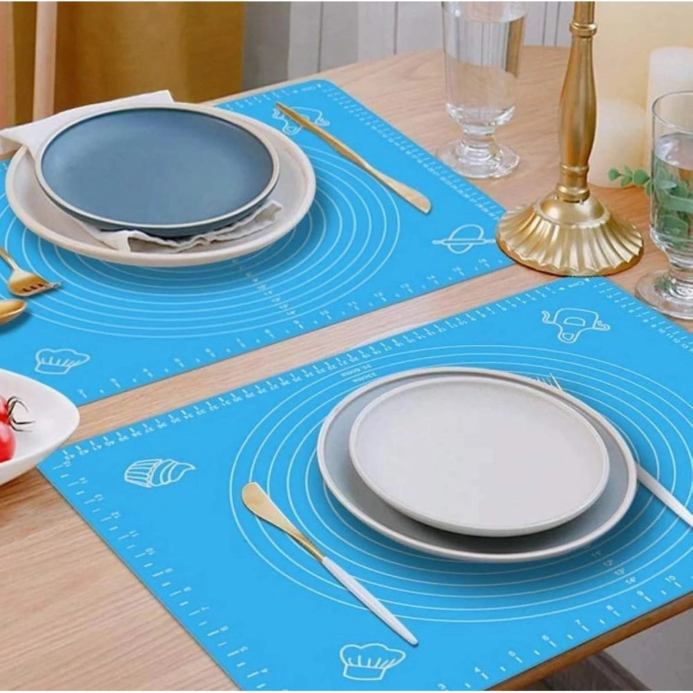 Pack of 3 Silicone Roti Mat (Blue)