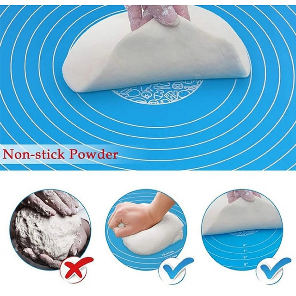 Pack of 3 Silicone Roti Mat (Blue)