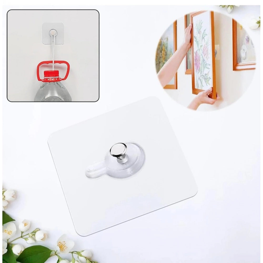 Pack of 10 Plastic Wall Hook (Multicolor)