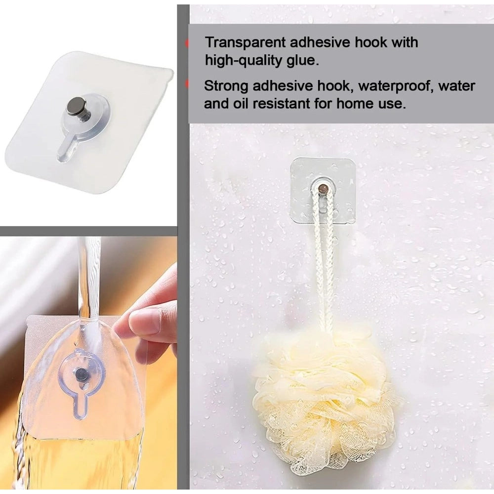 Pack of 10 Plastic Wall Hook (Multicolor)