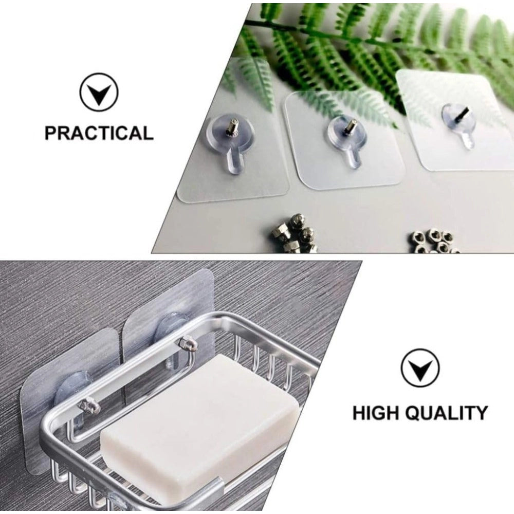 Pack of 10 Acrylic-Metal Wall Hook (Multicolor)