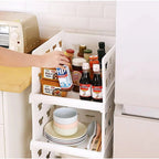 Pack of 1 Plastic Foldable Stackable Storage Organizer (White)