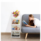Pack of 1 Plastic Foldable Stackable Storage Organizer (White)