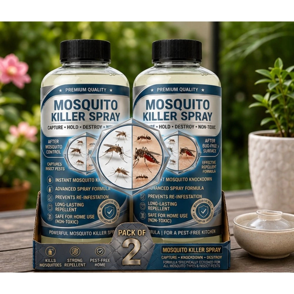 Pack of 2 Mosquito Killer Liquid Bottles 100 ML