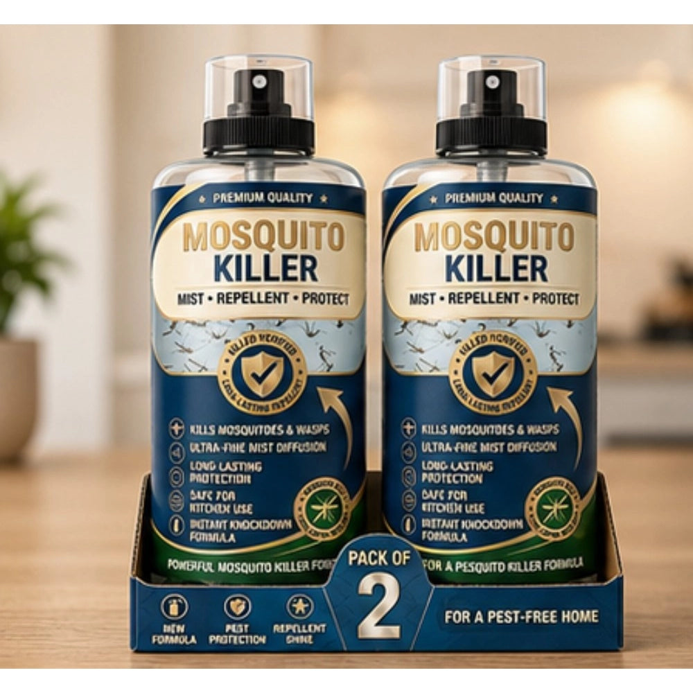 Pack of 2 Mosquito Killer Liquid Spray Bottles 100 ML