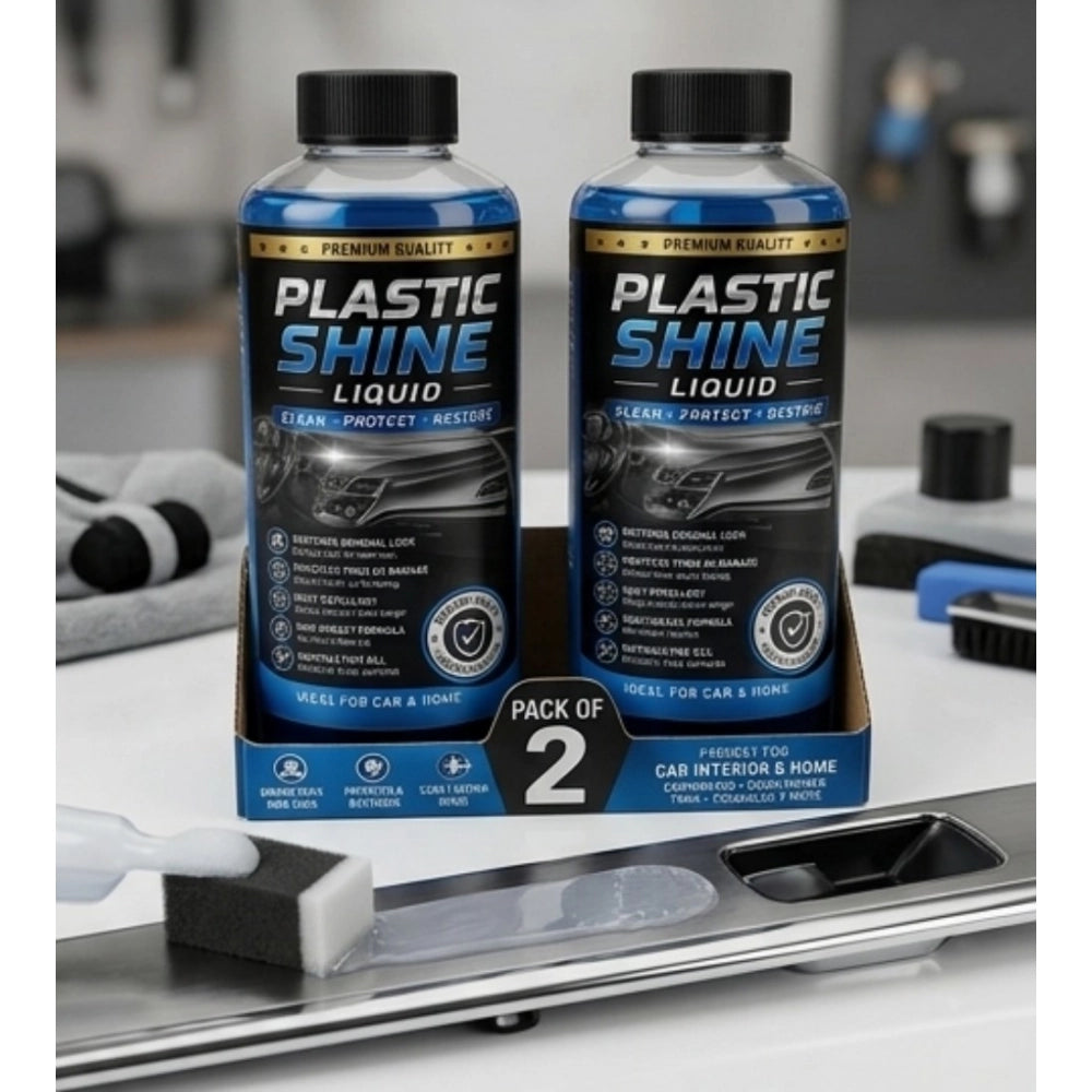 Pack of 2 Plastic Shine Liquid Bottles 100 ML