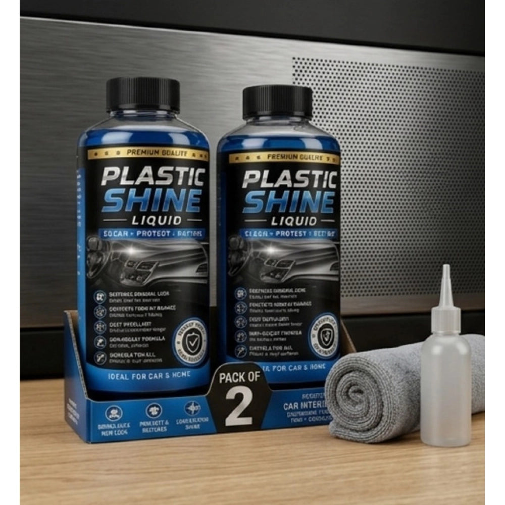 Pack of 2 Plastic Shine Liquid Bottles 100 ML