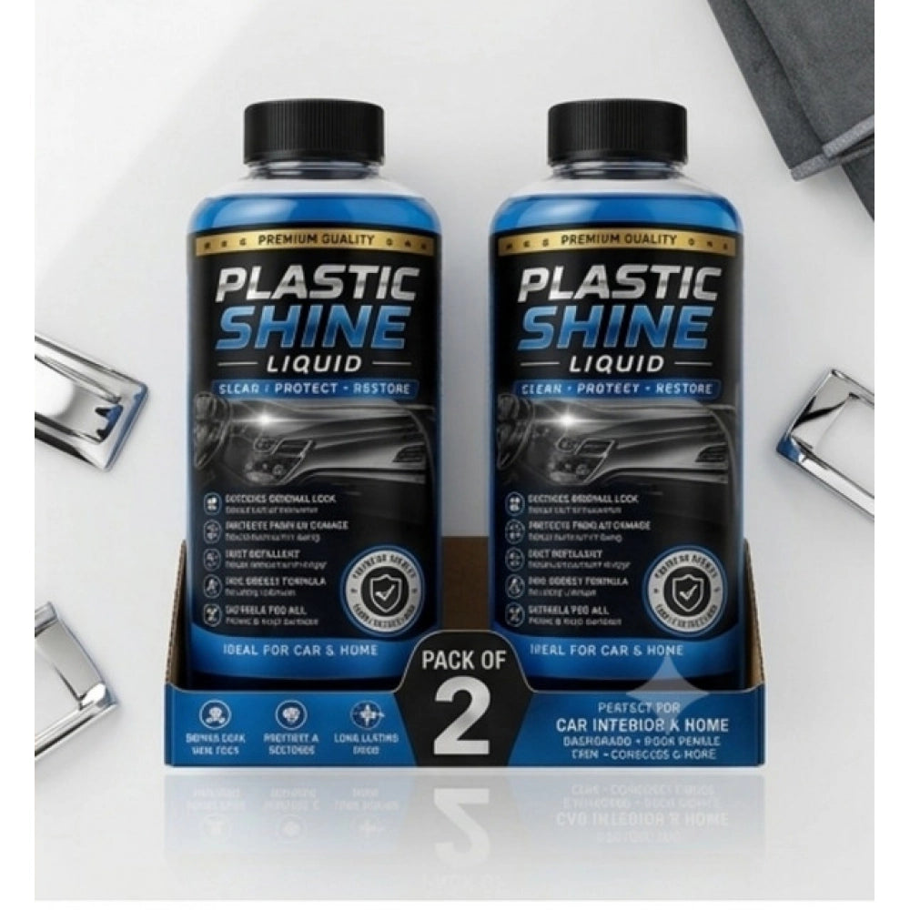 Pack of 2 Plastic Shine Liquid Bottles 100 ML