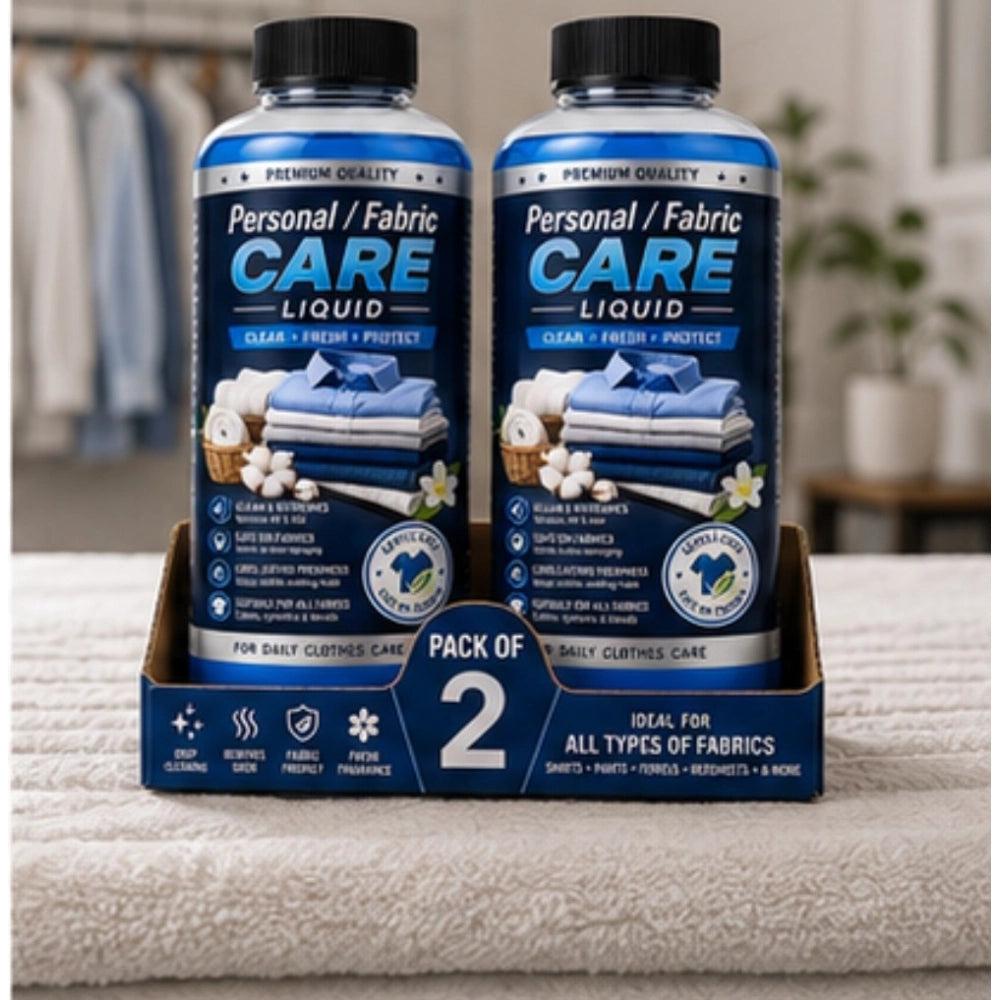Pack of 2 Personal/Fabric Care Liquid Bottles 100 ML