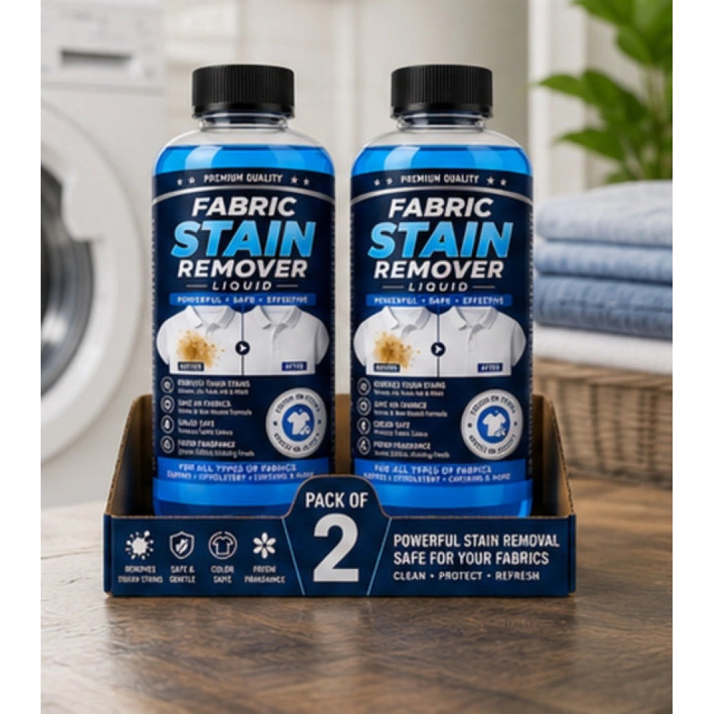 Pack of 2 Fabric Stain Remover Liquid Bottles 100 ML