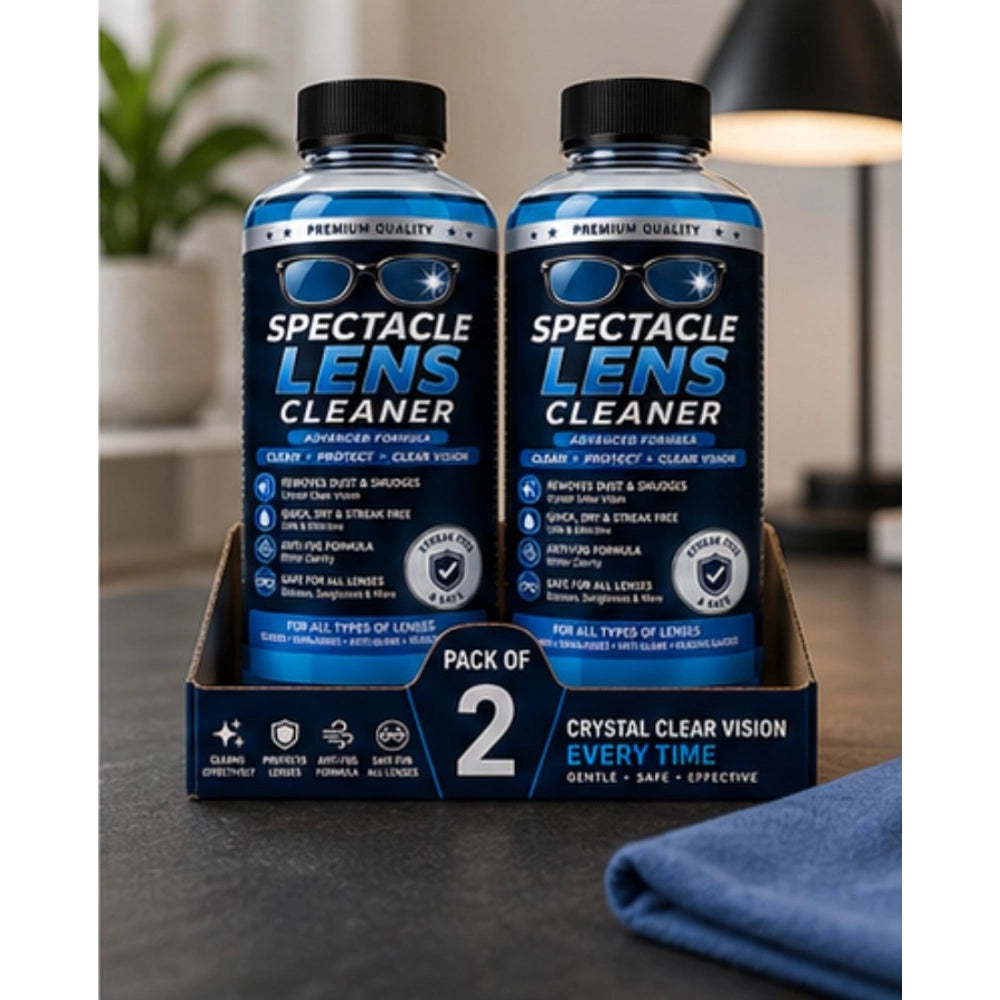 Pack of 2 Spectacle Lens Cleaner Liquid Bottles 100 ML