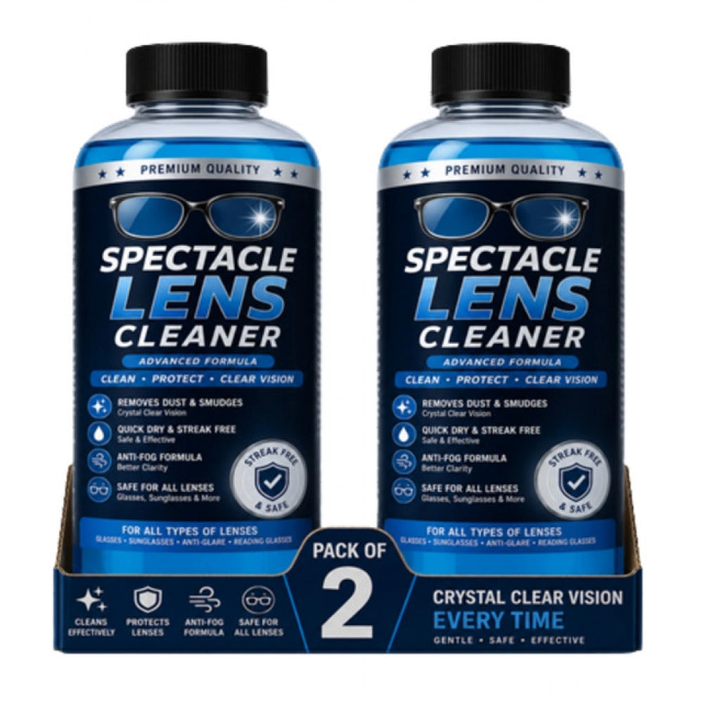 Pack of 2 Spectacle Lens Cleaner Liquid Bottles 100 ML