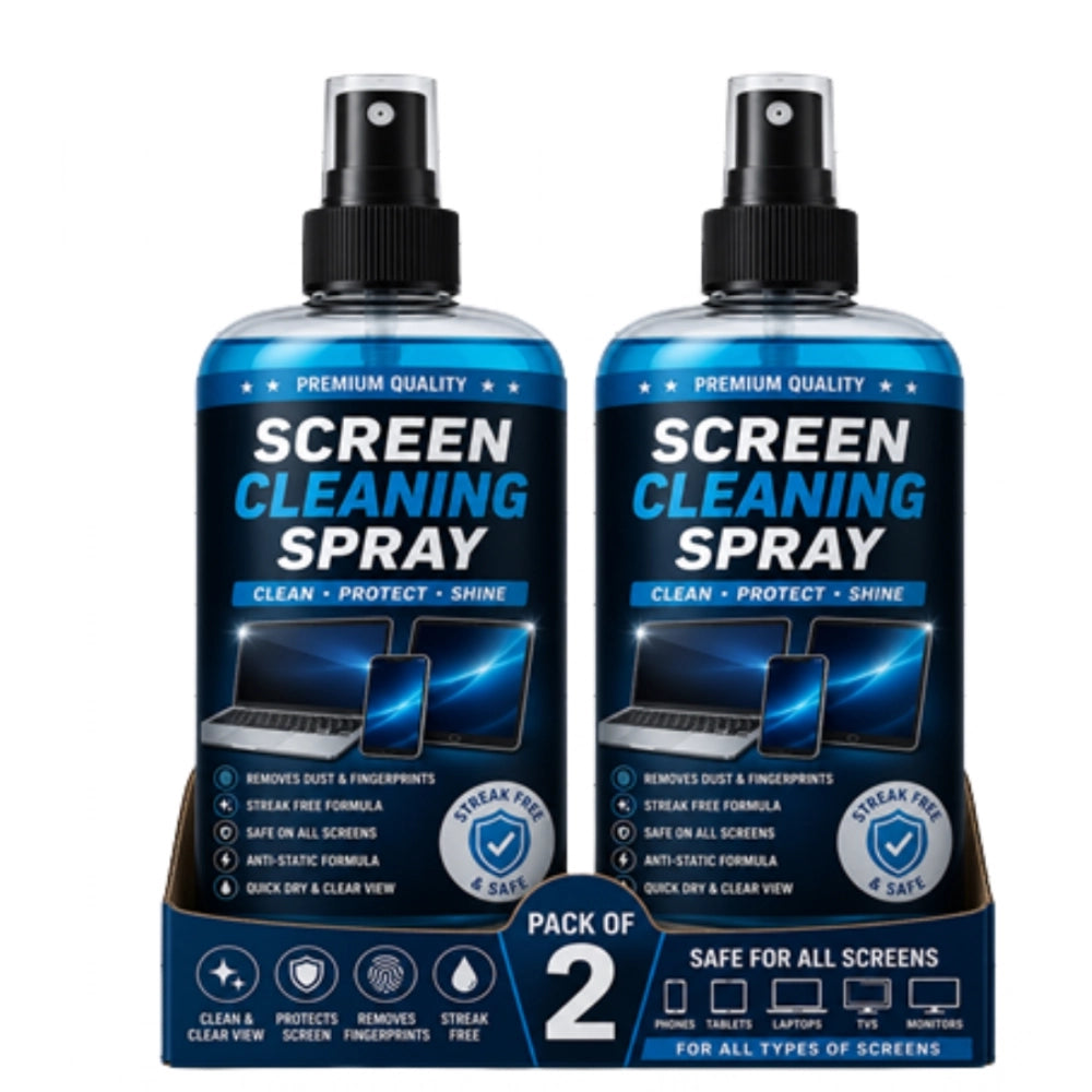 Pack of 2 Screen Cleaning Liquid Spray Bottles 100 ML