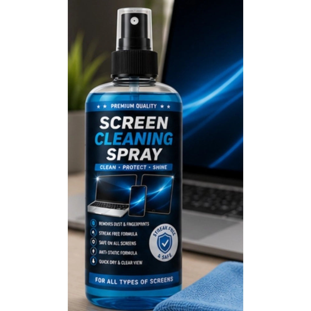 Pack of 2 Screen Cleaning Liquid Spray Bottles 100 ML