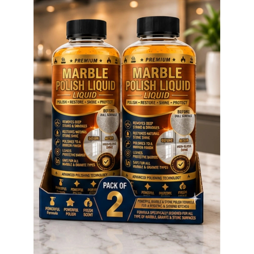 Pack of 2 Marble Polish Liquid Bottles 100 ML