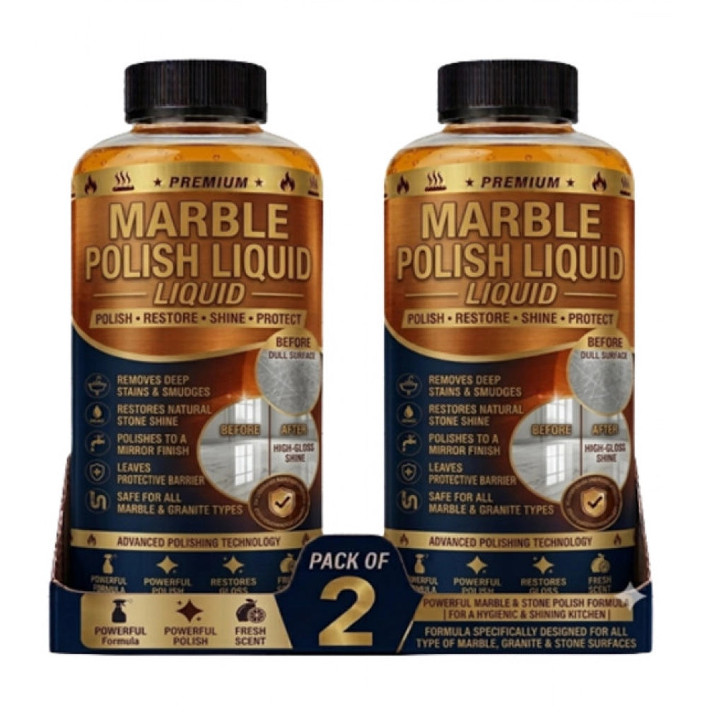Pack of 2 Marble Polish Liquid Bottles 100 ML