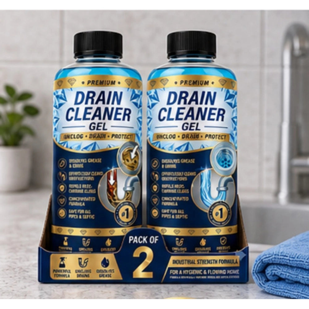 Pack of 2 Drain Cleaner Gel Bottles 100 ML