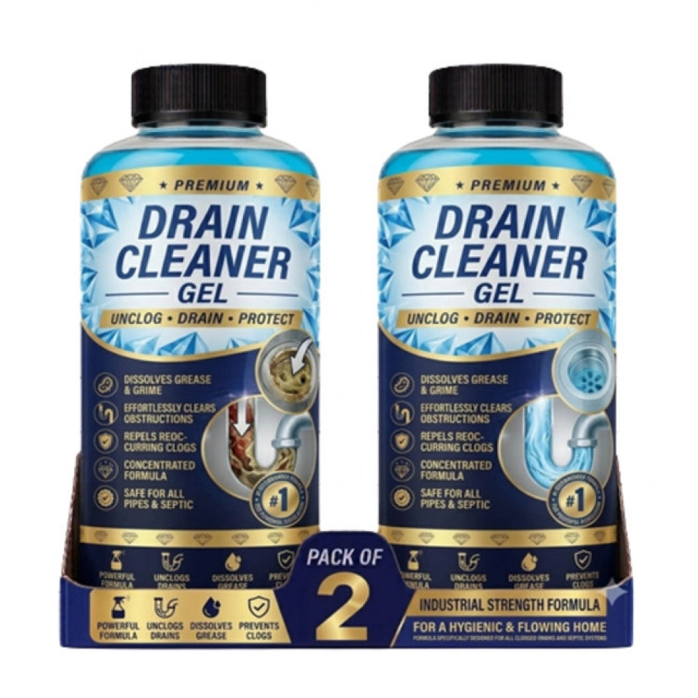 Pack of 2 Drain Cleaner Gel Bottles 100 ML