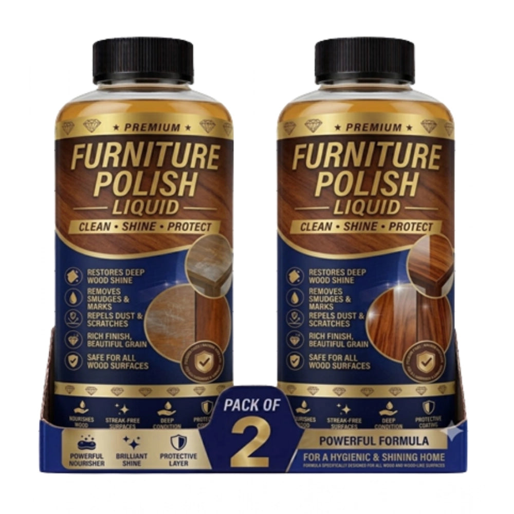 Pack of 2 Furniture Polish Liquid Bottles 100 ML