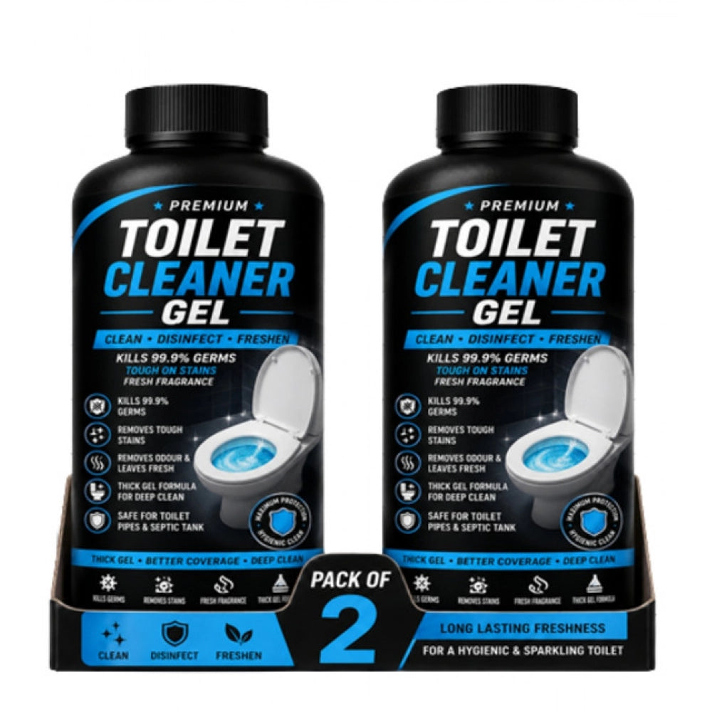 Pack of 2 Toilet Cleaner Gel Bottles 100 ML