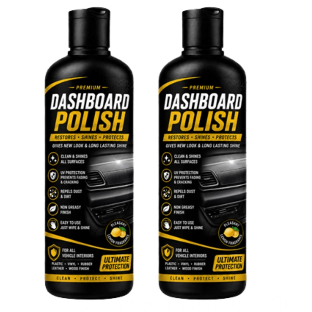 Pack of 2 Dashboard Polish Liquid Flip Top Cap Bottles 100 ML