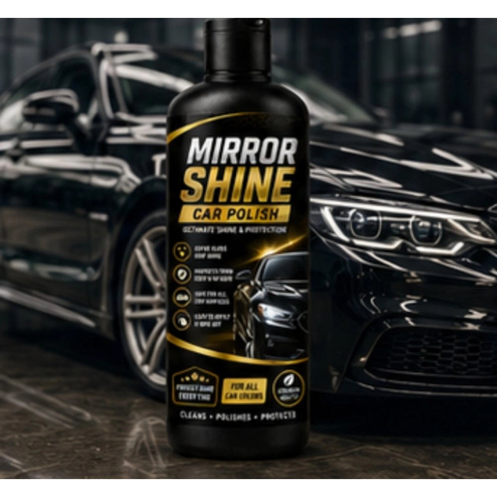 Pack of 2 Mirror Shine Car Polish Liquid Flip Top Cap Bottles 100 ML