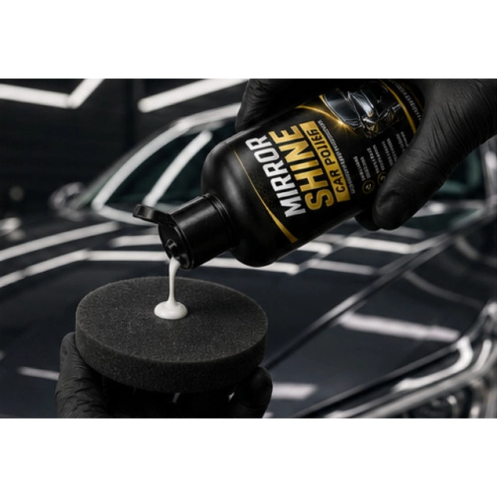 Pack of 2 Mirror Shine Car Polish Liquid Flip Top Cap Bottles 100 ML