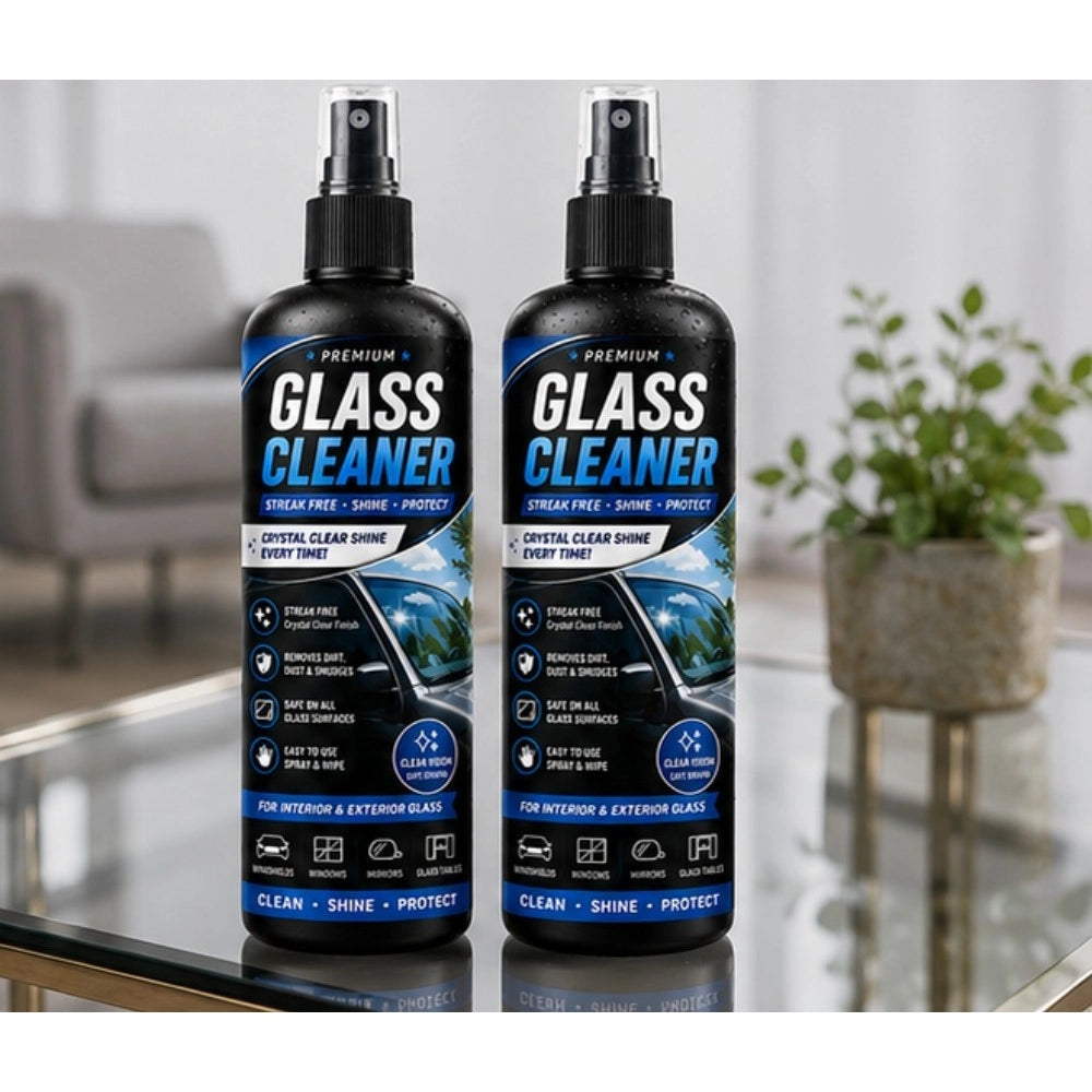 Pack of 2 Glass Cleaner Liquid Spray Bottles 100 ML