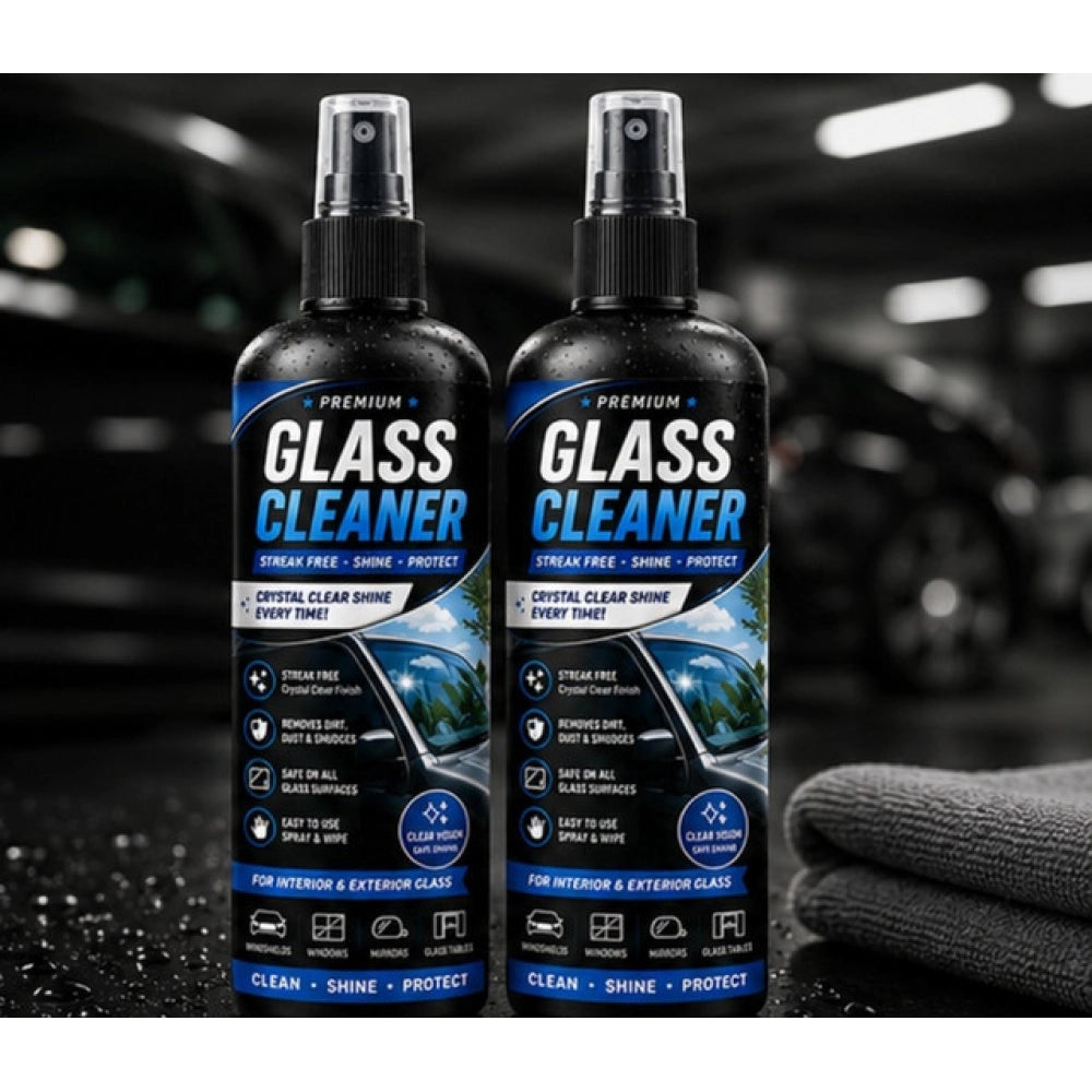 Pack of 2 Glass Cleaner Liquid Spray Bottles 100 ML