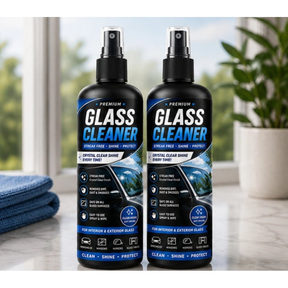 Pack of 2 Glass Cleaner Liquid Spray Bottles 100 ML