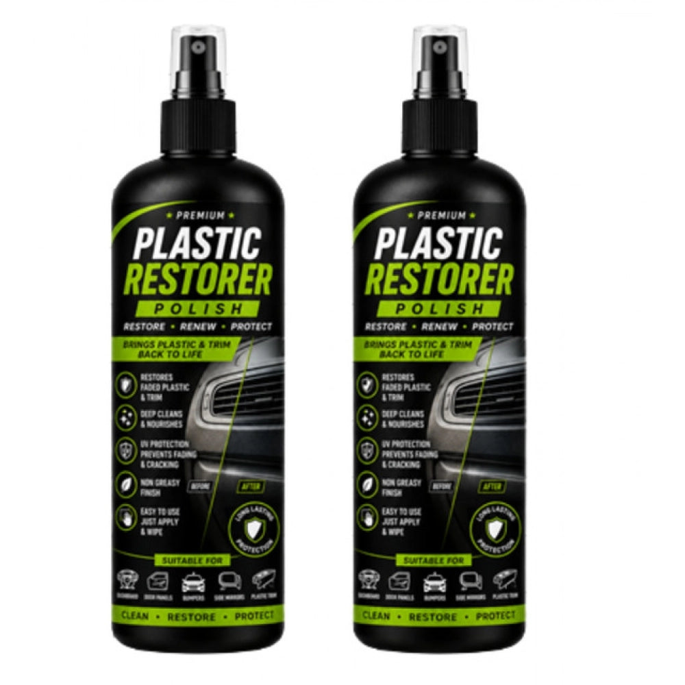 Pack of 2 Plastic Restorer Polish Liquid Spray Bottles 100 ML