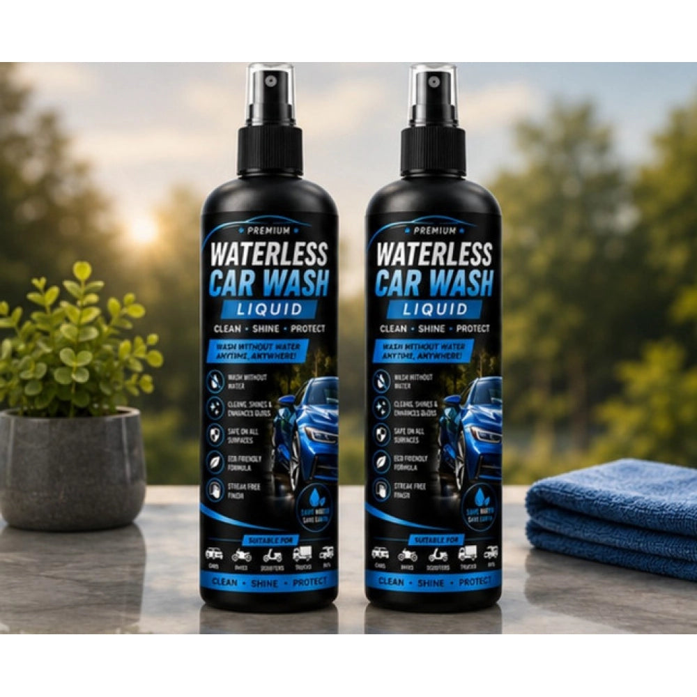 Pack of 2 Waterless Car Wash Liquid Spray Bottles 100 ML