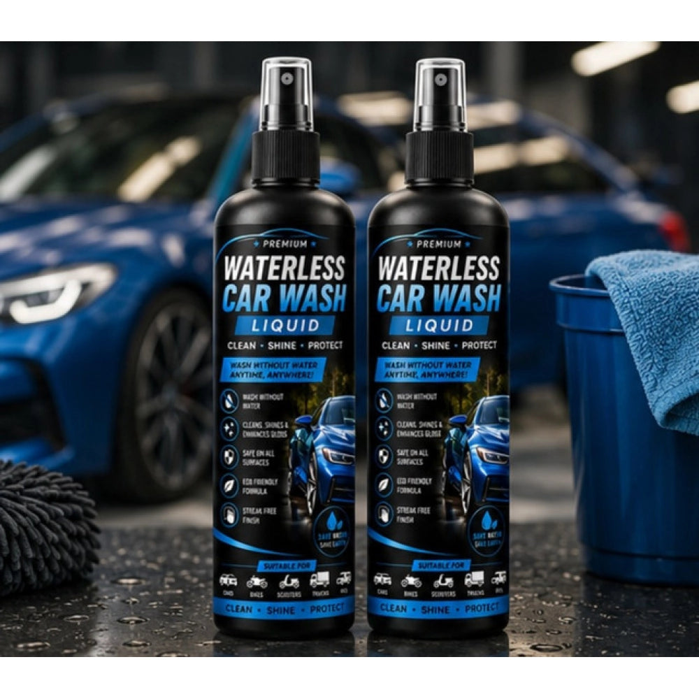 Pack of 2 Waterless Car Wash Liquid Spray Bottles 100 ML