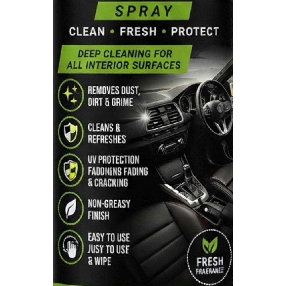 Pack of 2 Car Interior Cleaner Liquid Spray Bottles 100 ML