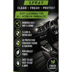Pack of 2 Car Interior Cleaner Liquid Spray Bottles 100 ML
