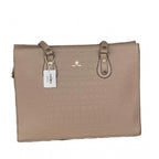 Women's Polyurethane Croco Shoulder Tote Bag (Beige)