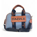 Women's Polyurethane Textured Duffle Bag with Adjustable &amp; Removable Strap (Blue)