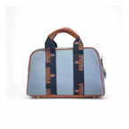 Women's Polyurethane Textured Duffle Bag with Adjustable &amp; Removable Strap (Blue)
