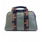 Women's Polyurethane Textured Duffle Bag with Adjustable &amp; Removable Strap (Dark Green)