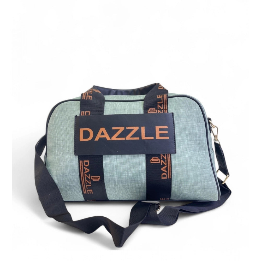 Women's Polyurethane Textured Duffle Bag with Adjustable &amp; Removable Strap (Green)