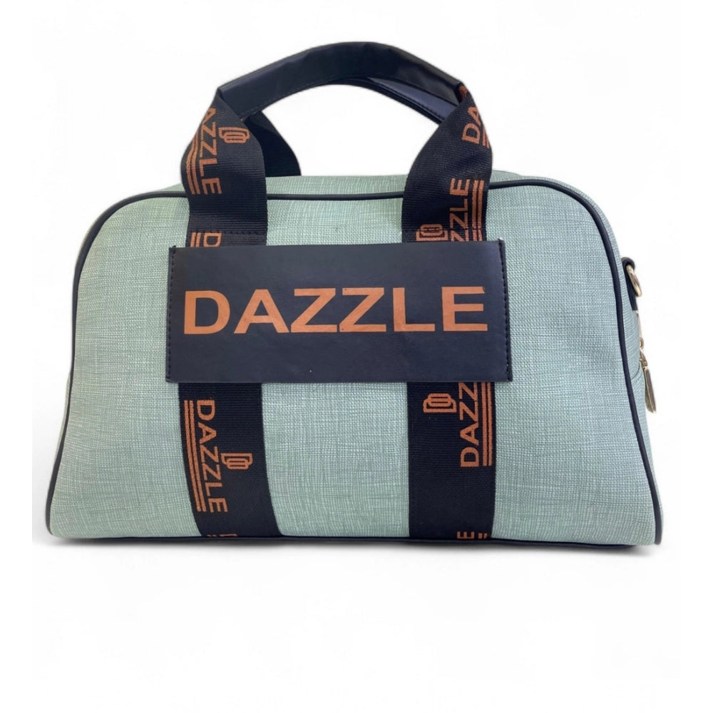 Women's Polyurethane Textured Duffle Bag with Adjustable &amp; Removable Strap (Green)