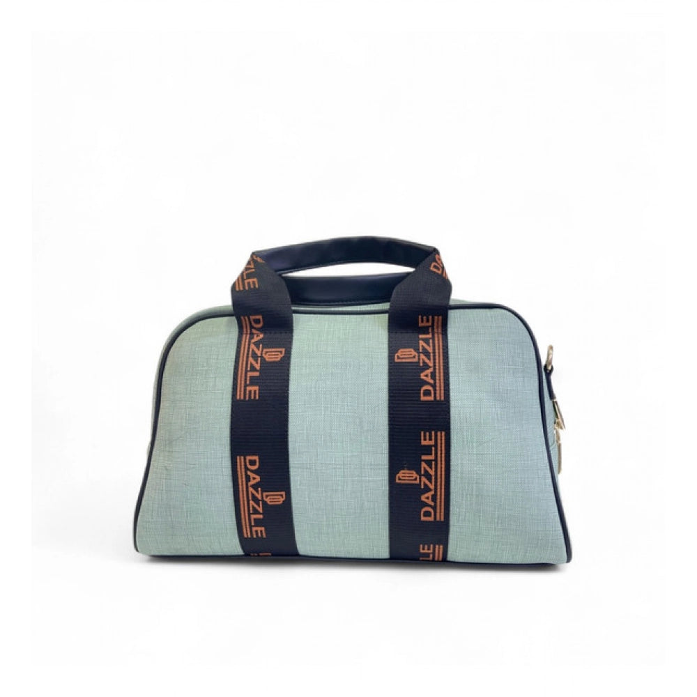 Women's Polyurethane Textured Duffle Bag with Adjustable &amp; Removable Strap (Green)
