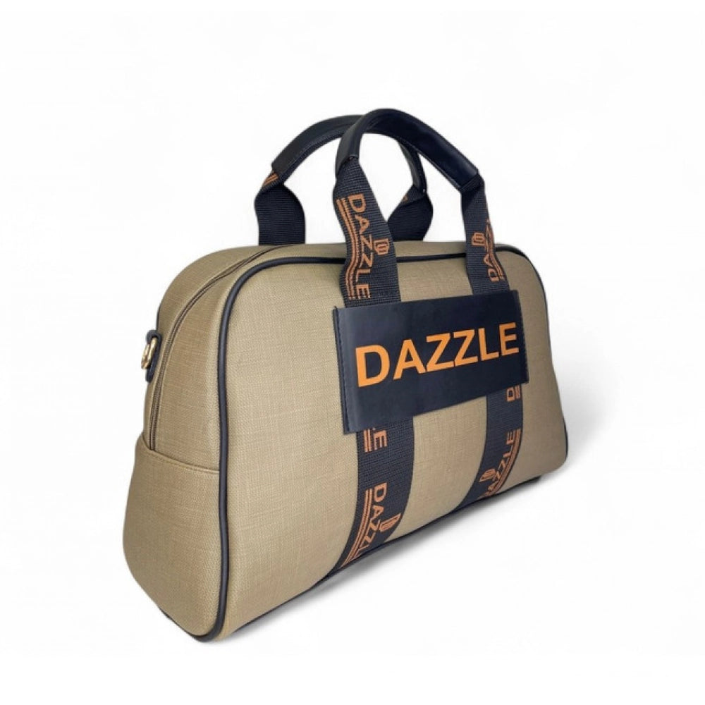 Women's Polyurethane Textured Duffle Bag with Adjustable &amp; Removable Strap (Olive Green)