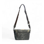 Women's Polyurethane Floral Embroidered Crossbody Sling Bag with Adjustable &amp; Removable Strap (Grey)