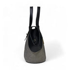 Women's Polyurethane Floral Printed Hexagonal Satchel Handbag with Adjustable Strap (Grey)