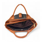Women's Polyurethane Textured Two-Tone Tote Handbag with Adjustable &amp; Removable Strap (Green)