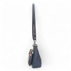 Women's Polyurethane Floral Embroidered Crossbody Sling Bag with Adjustable &amp; Removable Strap (Black)