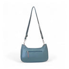 Women's Polyurethane Floral Embroidered Crossbody Sling Bag with Adjustable &amp; Removable Strap (Light Blue)