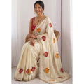 Women's Georgette Embellished Saree With Unstitched Blouse 5.5Mtr?(Beige)