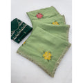 Women's Georgette Embellished Saree With Unstitched Blouse 5.5Mtr?(Light Green)